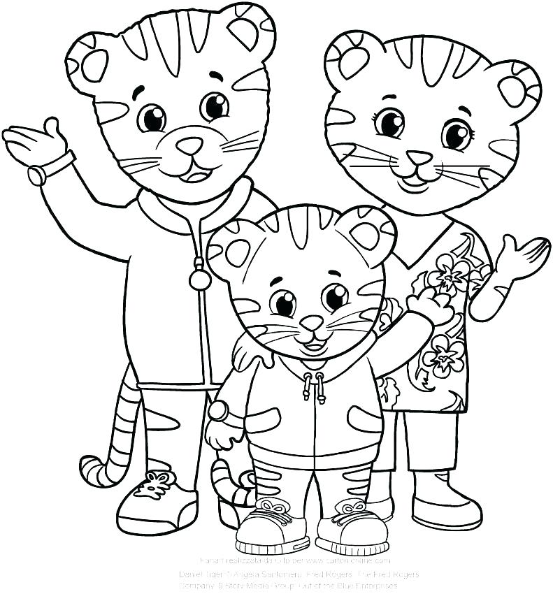 791x850 Daniel Tiger Coloring Pages Pdf Plus With Dad And Mom Page