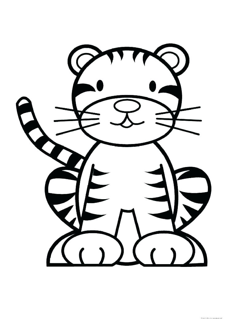736x1041 Baby Tiger Coloring Pages Cute Baby Animal Coloring Pages And Free
