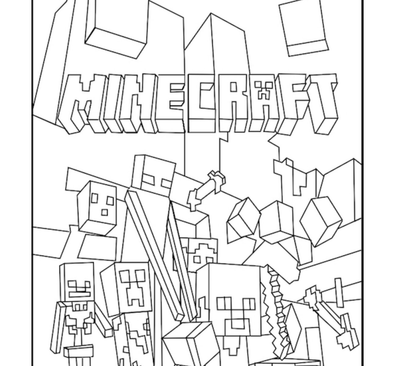 1295x1200 Shining Design Minecraft Coloring Pages Inofations