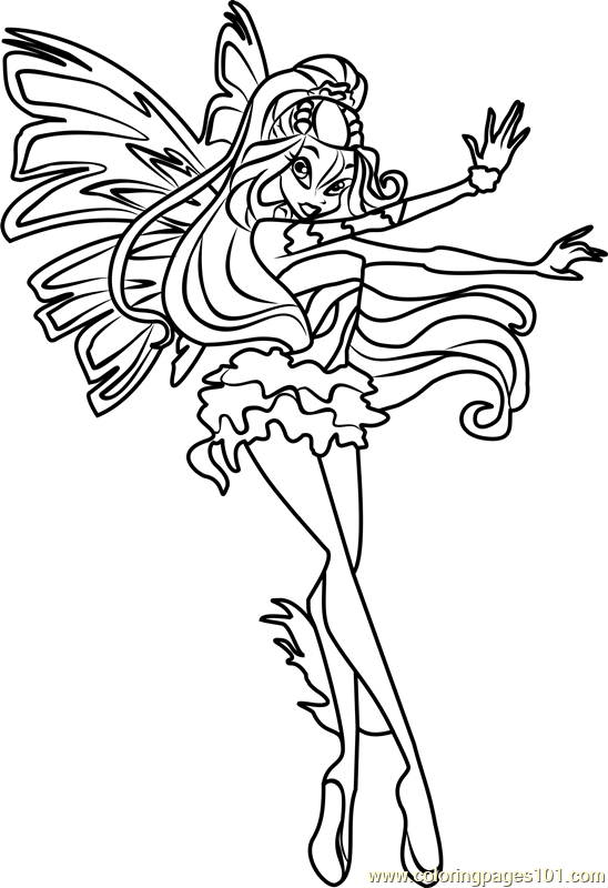 548x800 Winx Club Daphne Coloring Pages
