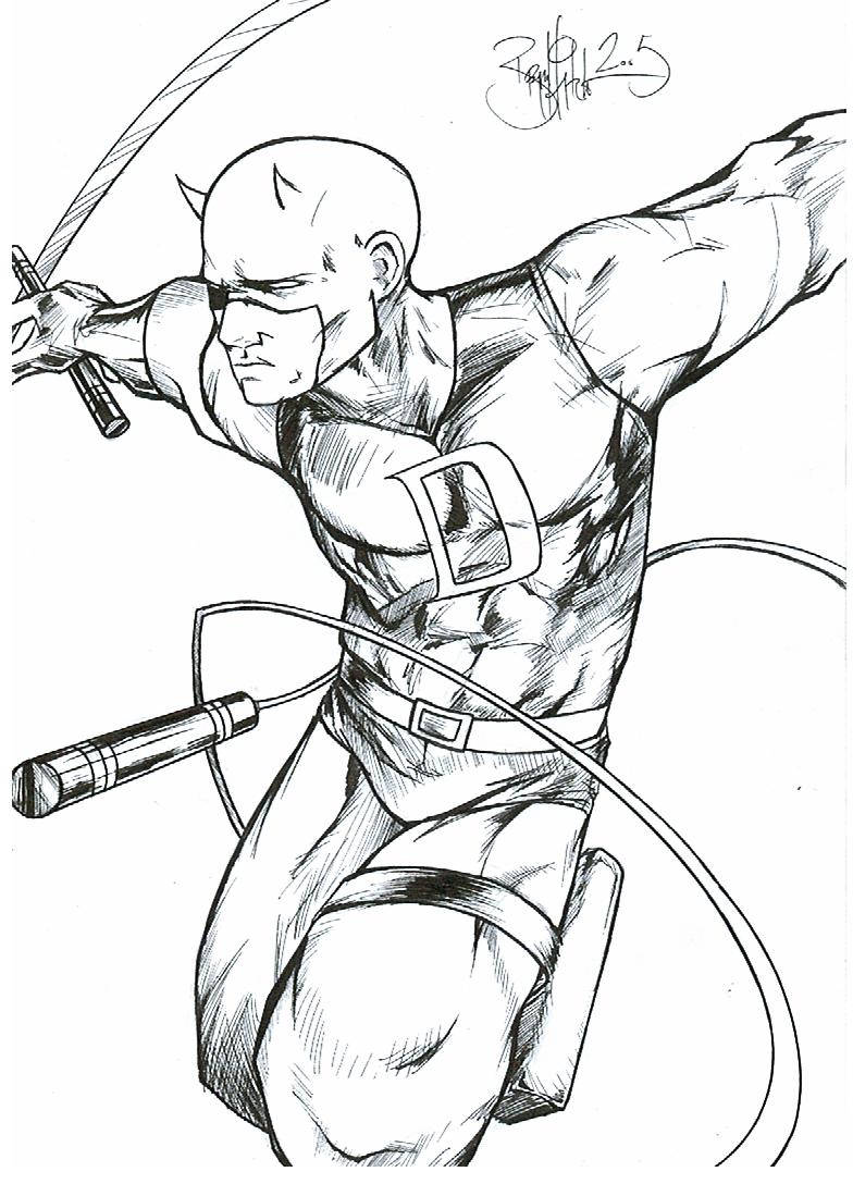 784x1088 Daredevil Coloring Pages