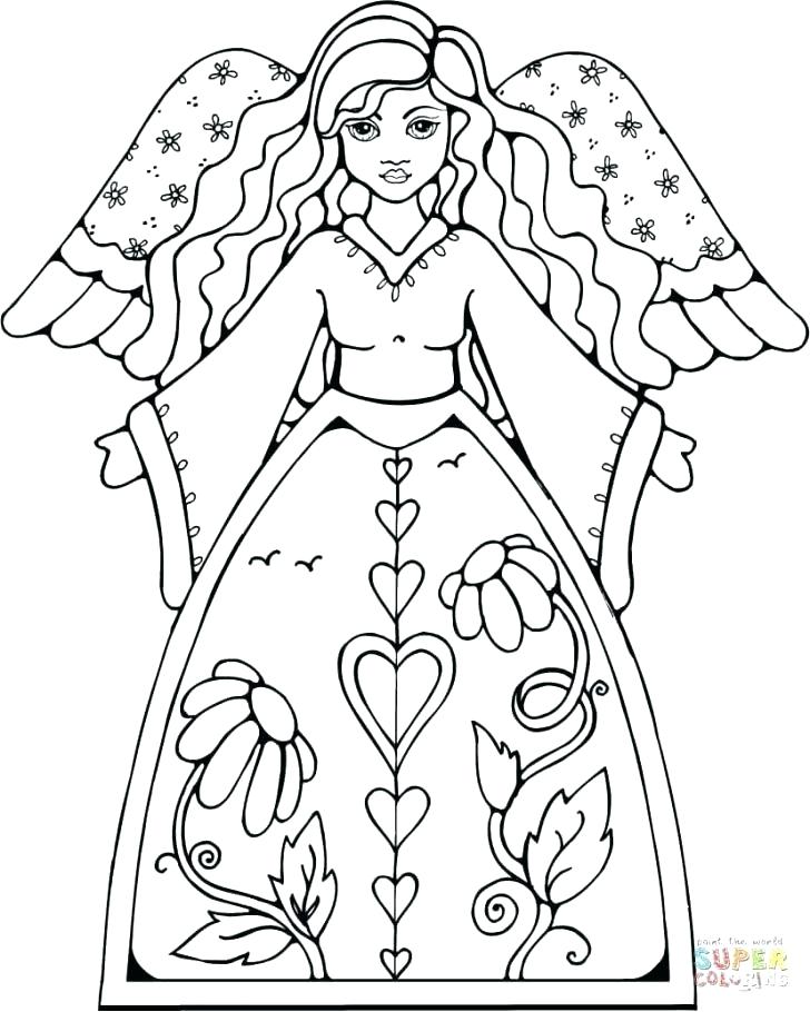 728x910 Free Angel Coloring Pages Angel Coloring Pages For Preschool