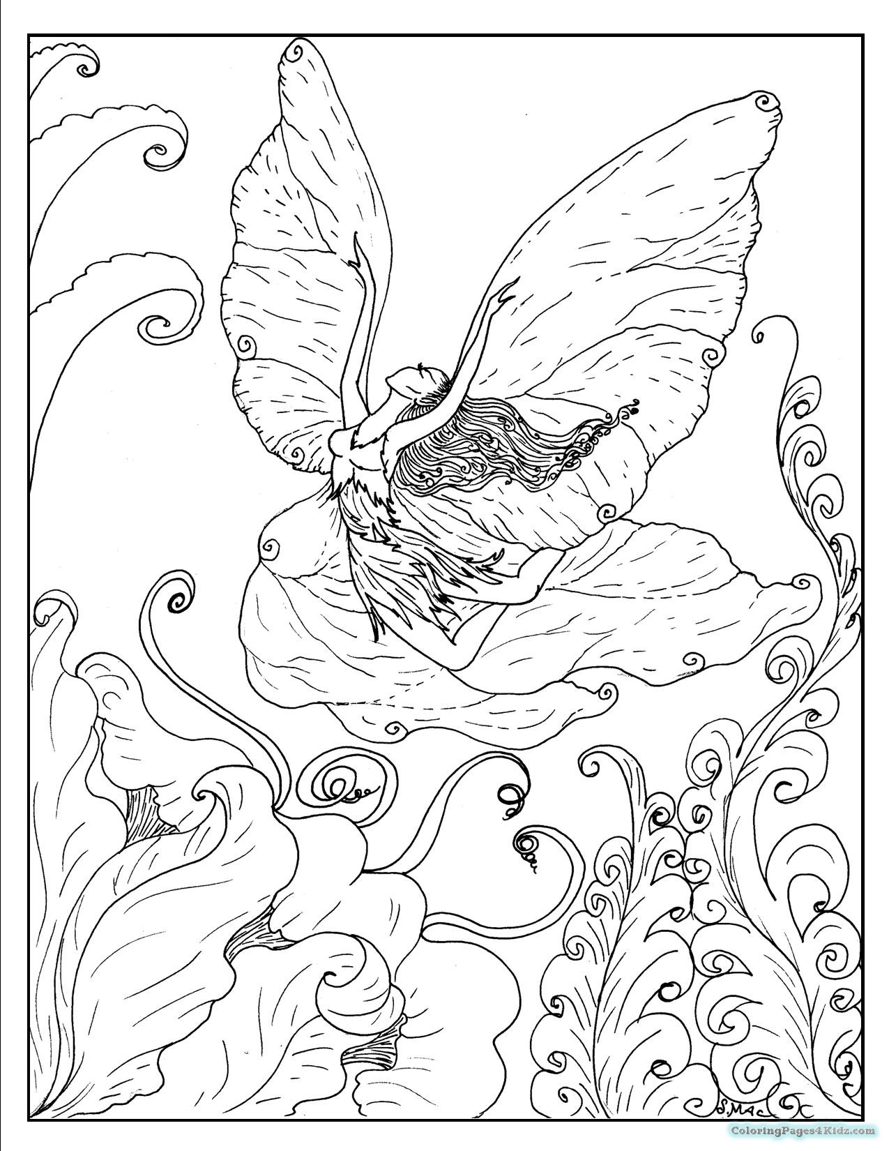 1275x1650 Fantasy Coloring Pages Adult Dark For Kids