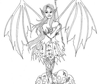 340x270 Halloween Coloring Page Fairy Coloring Page Printable