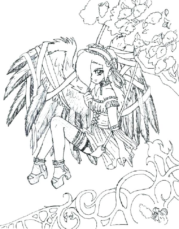 600x767 Interesting Goth Coloring Pages Cross Coloring Pages Extraordinary
