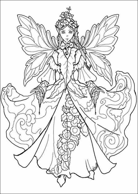 567x794 Printable Gothic Fairy Coloring Pages Fairy Coloring Pages