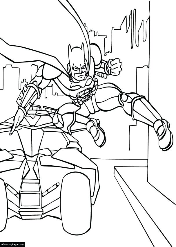 607x850 Dark Knight Coloring Pages Dark Knight Batman Jumps Out