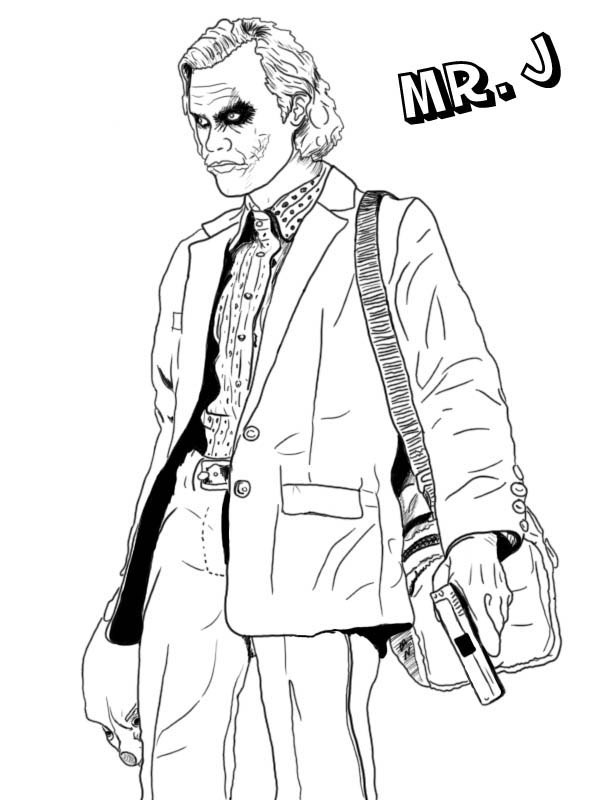 600x800 Coloring Pages Joker Mr J Is Joker Coloring Page Netart