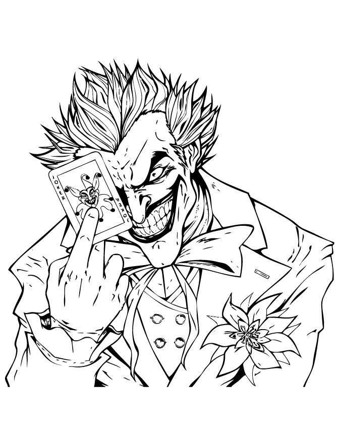 670x867 Joker Coloring Pages Collection