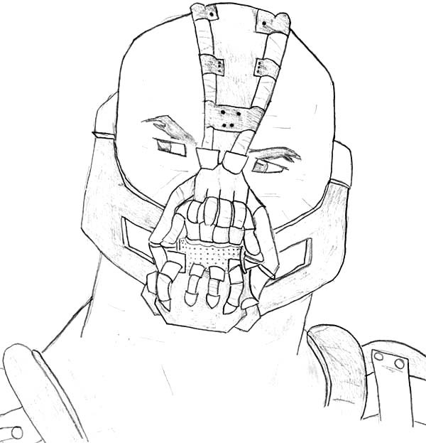 600x623 The Dark Knight Coloring Pages