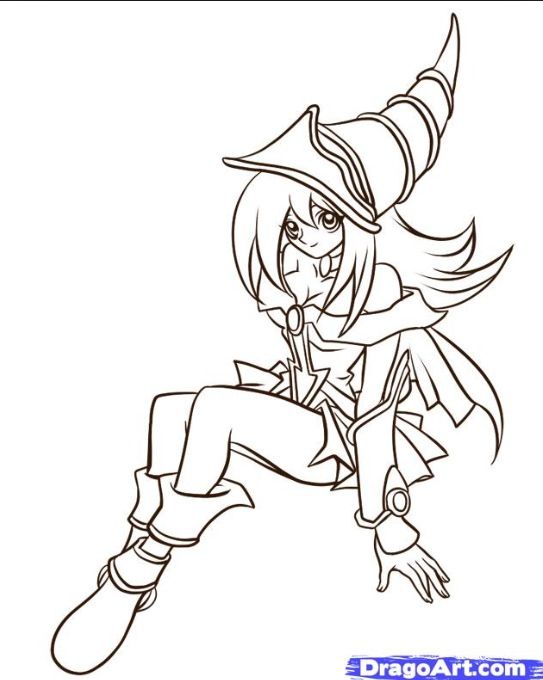 543x680 Dark Magician Girl Drawing Yugioh