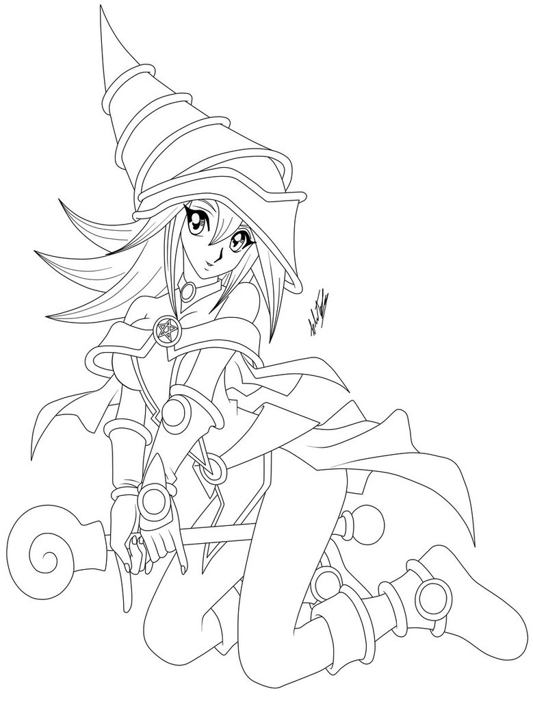 Dark Magician Girl Coloring Pages at GetDrawings | Free download