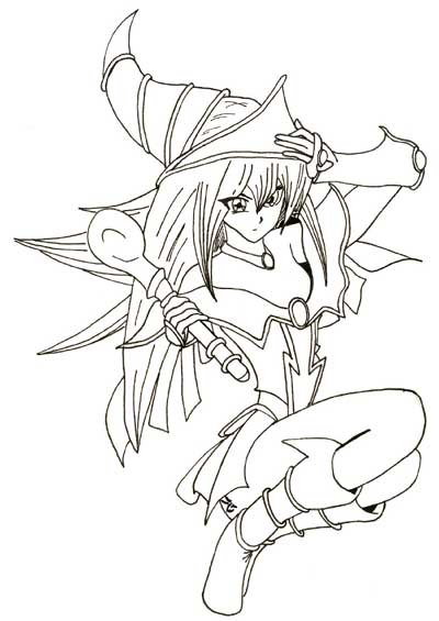 Dark Magician Girl Coloring Pages at GetDrawings | Free download