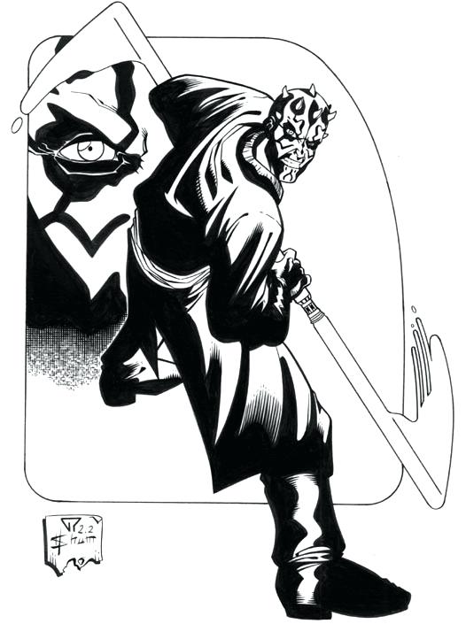 526x705 Darth Maul Coloring Pages Stars Wars Coloring Pages Star Wars Free