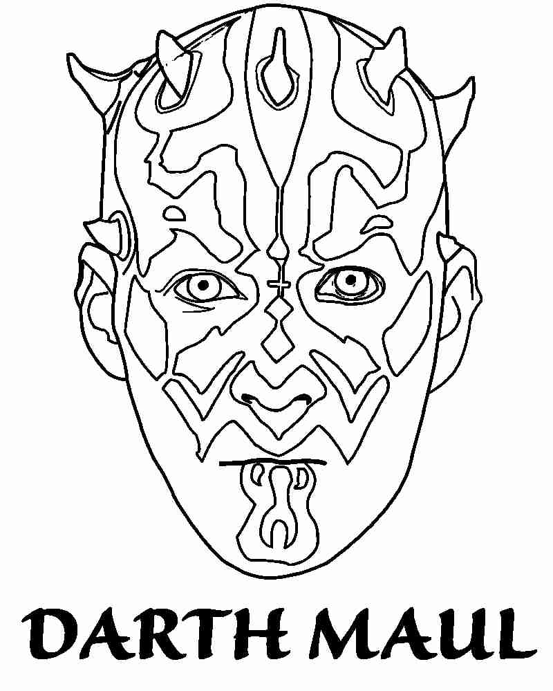 800x999 Lovable Darth Maul Coloring Page Artsybarksy For Alluring Pages