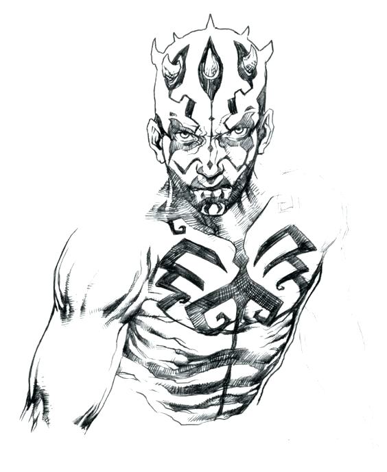 564x689 Darth Maul Coloring Pages
