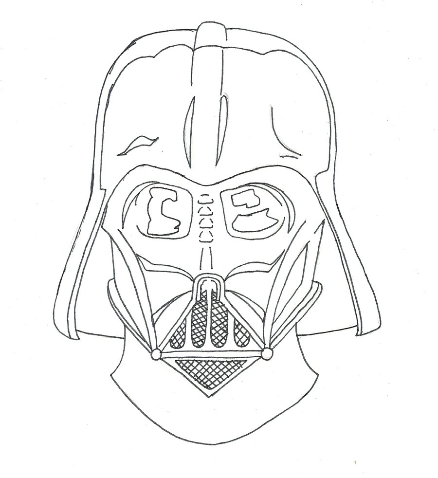 900x982 Old Fashioned Darth Vader Mask Coloring Pages Pictures