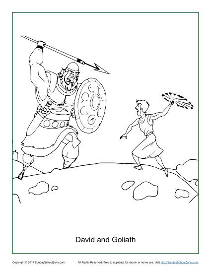 425x550 David Goliath Coloring Pages Children