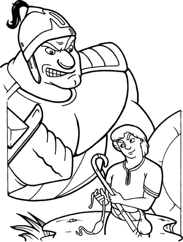 600x793 This Is David And Goliath Coloring Pages Pictures And Coloring