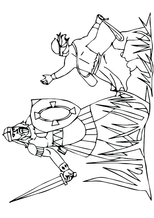 595x842 David And Goliath Coloring Page Or Printable And Bible Picture