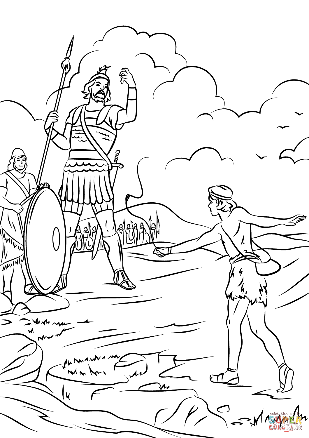1060x1500 David And Jonathan Coloring Pages