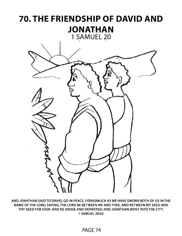 618x800 David And Jonathan Coloring Pages