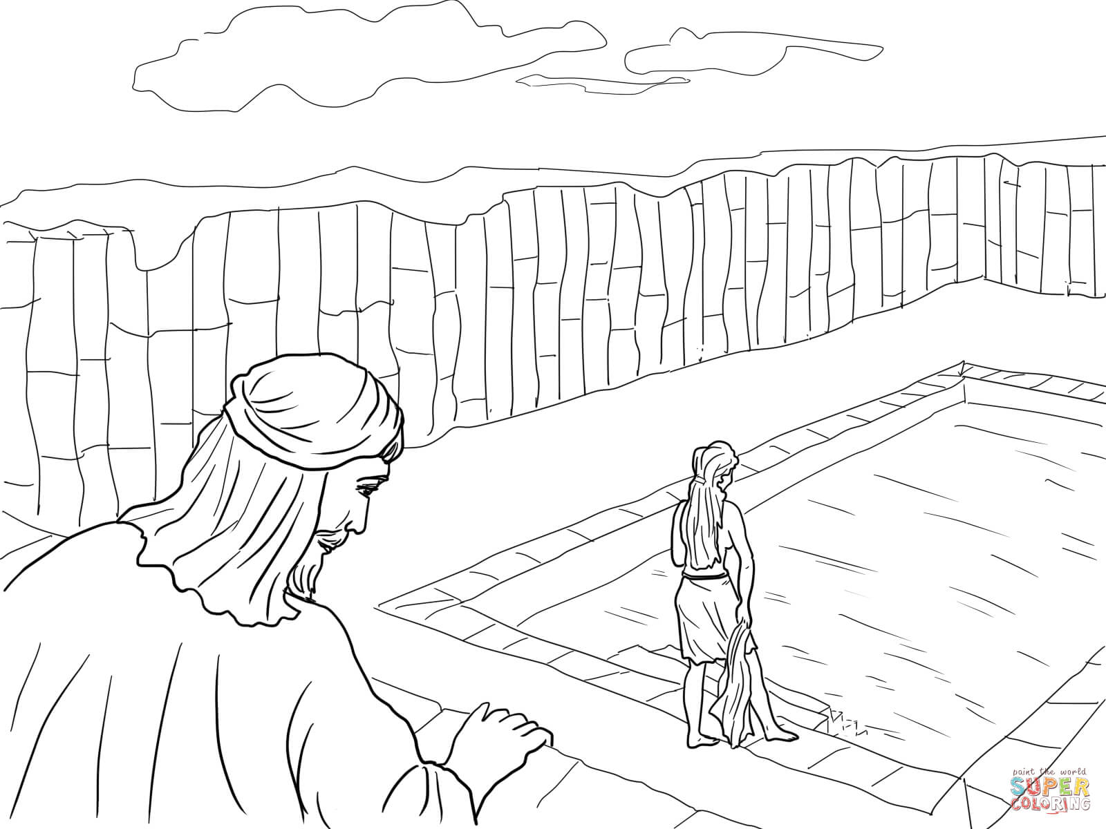1600x1200 King David Coloring Page