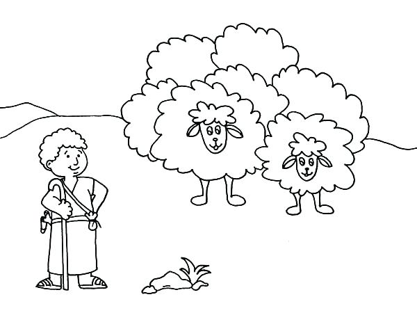 600x450 King David Coloring Pages The Shepherd Boy We Com King Coloring