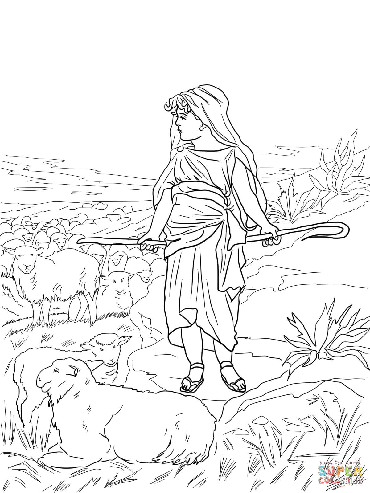 1200x1600 Ultimate David The Shepherd Coloring Page Boy Free Printable Pages