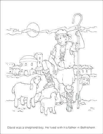 347x450 David Shepherd Boy Coloring Pages Proverbs Sheet The Page