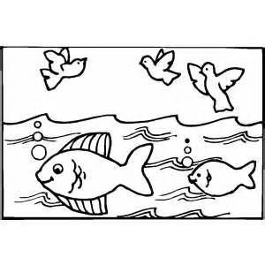 300x300 Fifth Day Of Creation Coloring Page Coloring Pages Bible Crafts