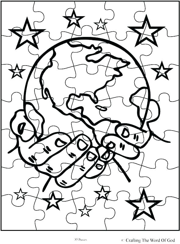 590x800 Puzzle Coloring Pages Days Of Creation Coloring Pages Puzzle