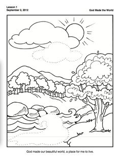 236x315 Creation Coloring Pages For Preschoolers Creation Genesis