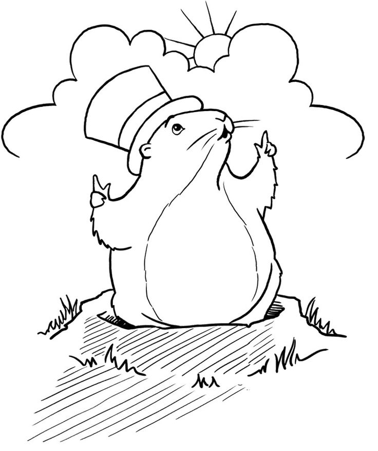 736x877 Mejores De Groundhog Day Coloring Page En