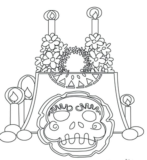 559x606 El Dia De Los Muertos Coloring Pages Coloring Pages Day Of The Ad