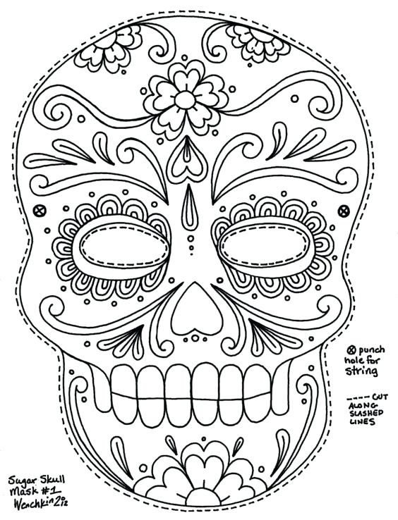 564x738 Free Printable Day Dead Coloring Pages Free Printable Sugar Skull