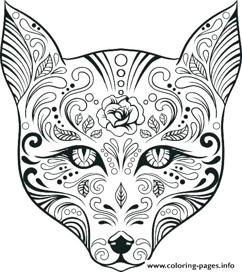 500x562 Day Of The Dead Coloring Sheets