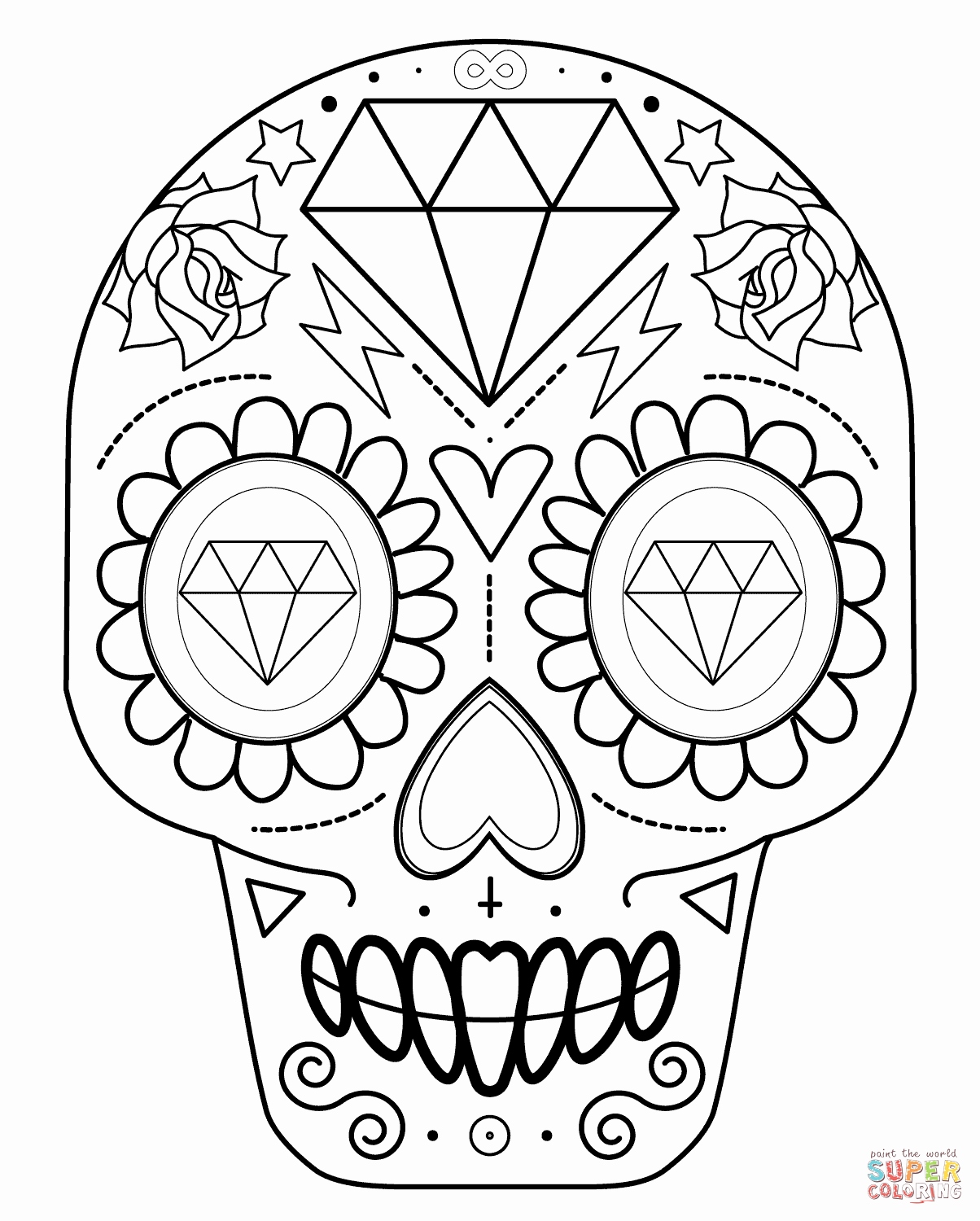 1204x1500 Day Of The Dead Coloring Pages For Adults Fresh Day Of The Dead