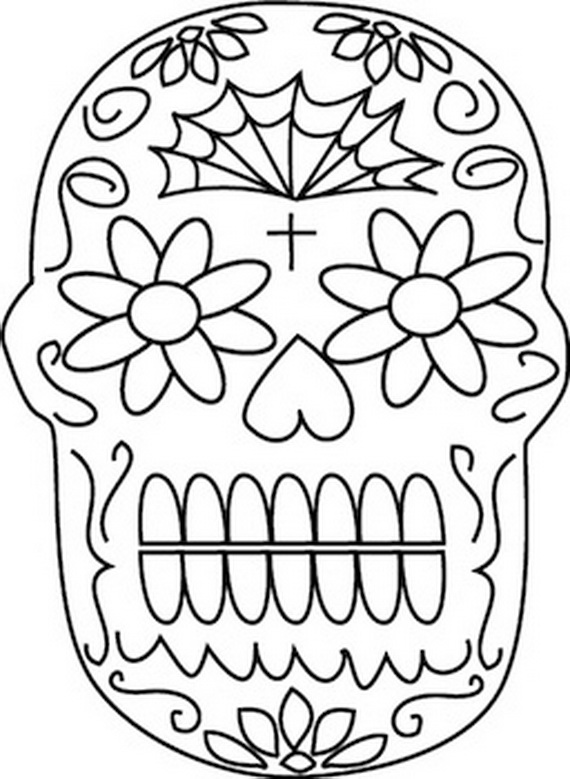 570x779 Day Of The Dead Coloring And Craft Activities