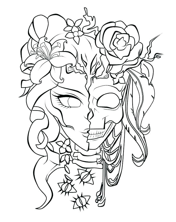 736x927 Day Of The Dead Coloring Pages Related Posts Day Of The Dead