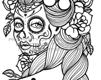 340x270 Digital Download Print Your Own Coloring Book Outline Page