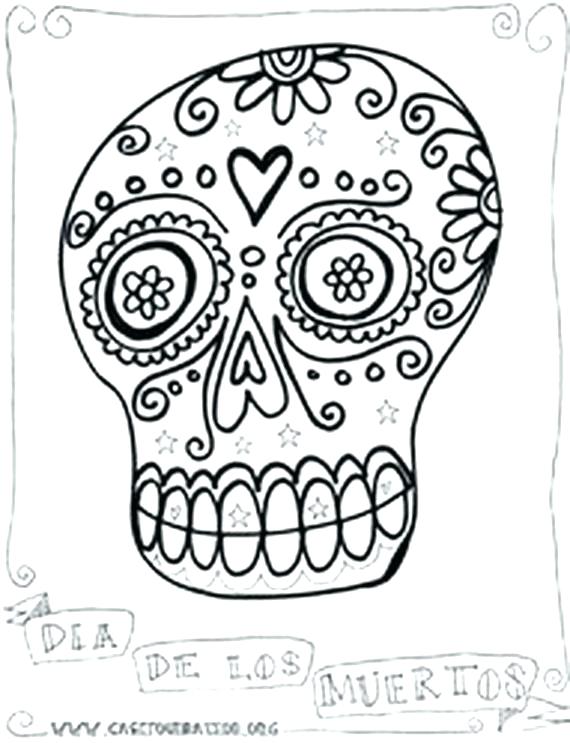 570x743 El Dia De Los Muertos Coloring Pages Free Printable Coloring Page