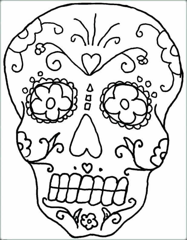 618x793 Free Printable Sugar Skull Coloring Pages Stock Skull Printable