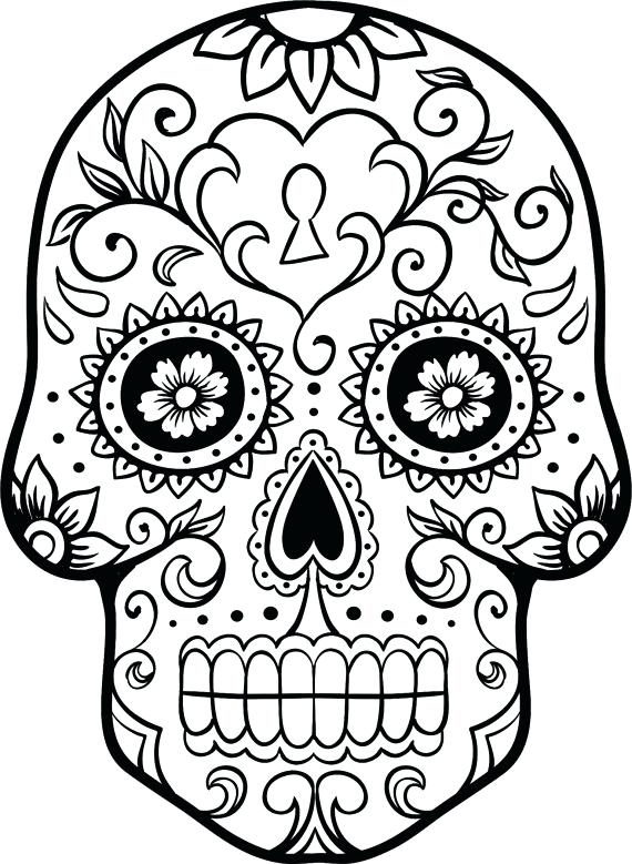 570x779 Free Day Of The Dead Skull Coloring Pages Kids Coloring Coloring