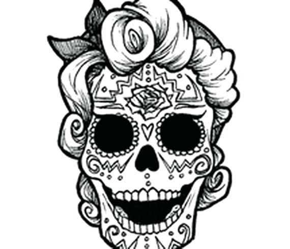 570x490 Day Of The Dead Coloring Pages