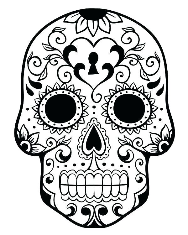 600x750 Day Of The Dead Skeleton Coloring Pages