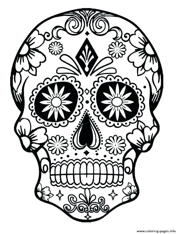 618x809 Day Of The Dead Skulls Coloring Pages Pictures Of Skulls To Color