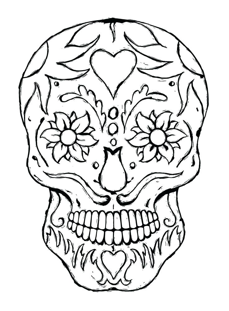 736x1001 Skull Coloring Pages Printable Day Of The Dead Skull Coloring