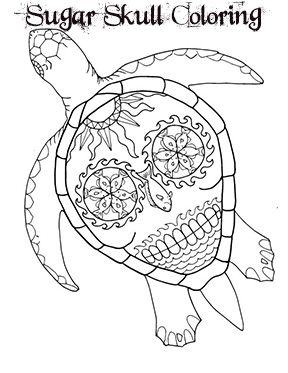 288x373 Day Of The Dead Sugar Skull Coloring Pages Dia De Los Muertos