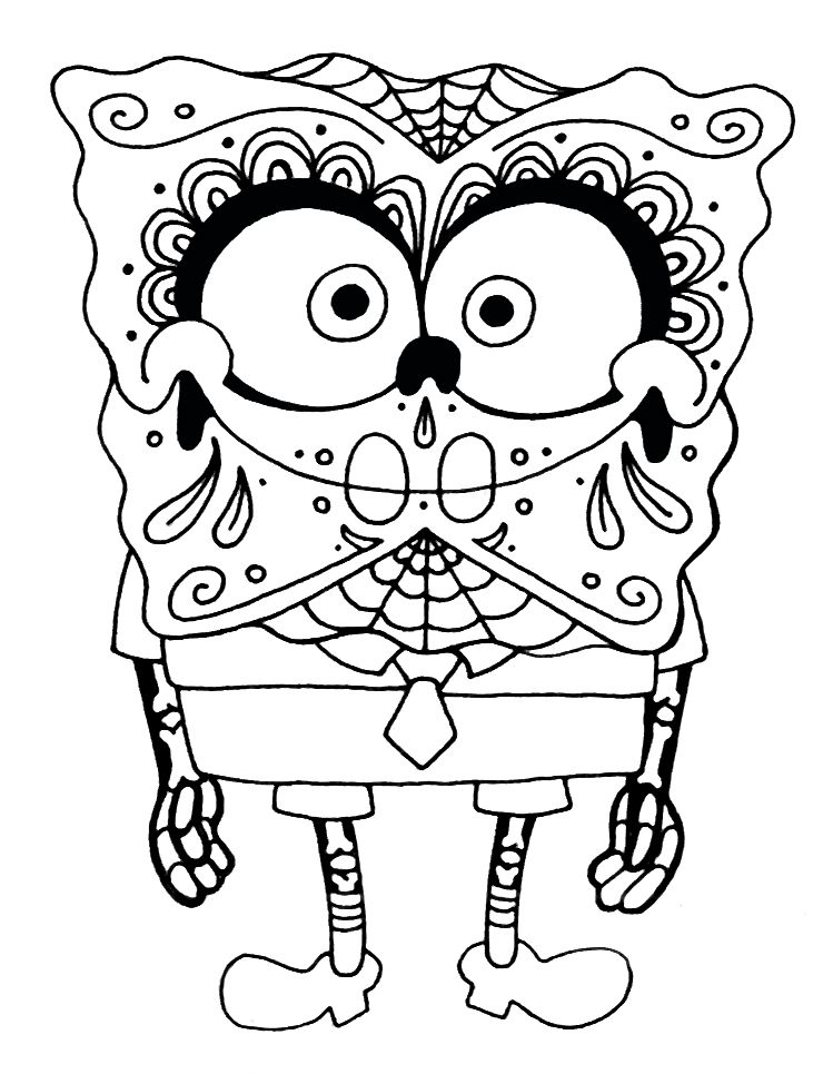 749x965 Sugar Skull Coloring Pages